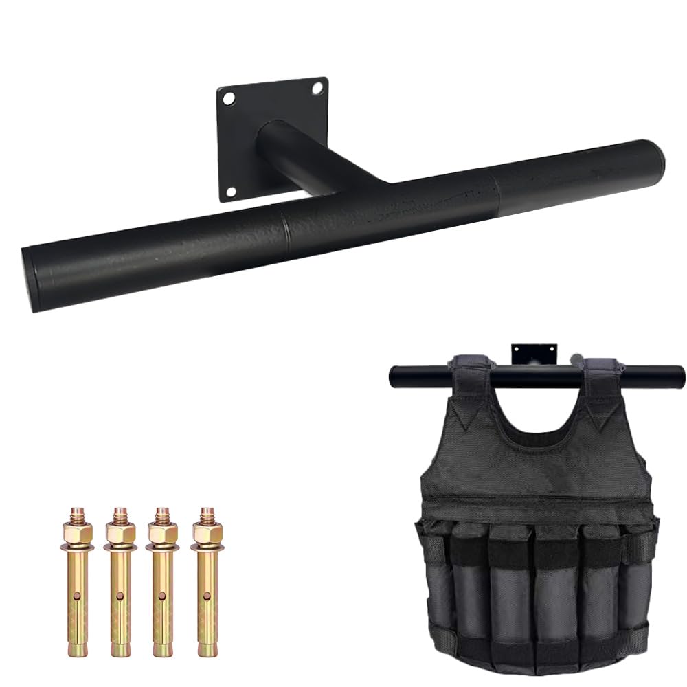 Mibcocny Weight Vest Hanger Wall Mount, Heavy Duty Police Gear Rack, Body Armor Hanger, Tactical Plate Carrier Accessories for Backpack Gym Home Workout(Black)