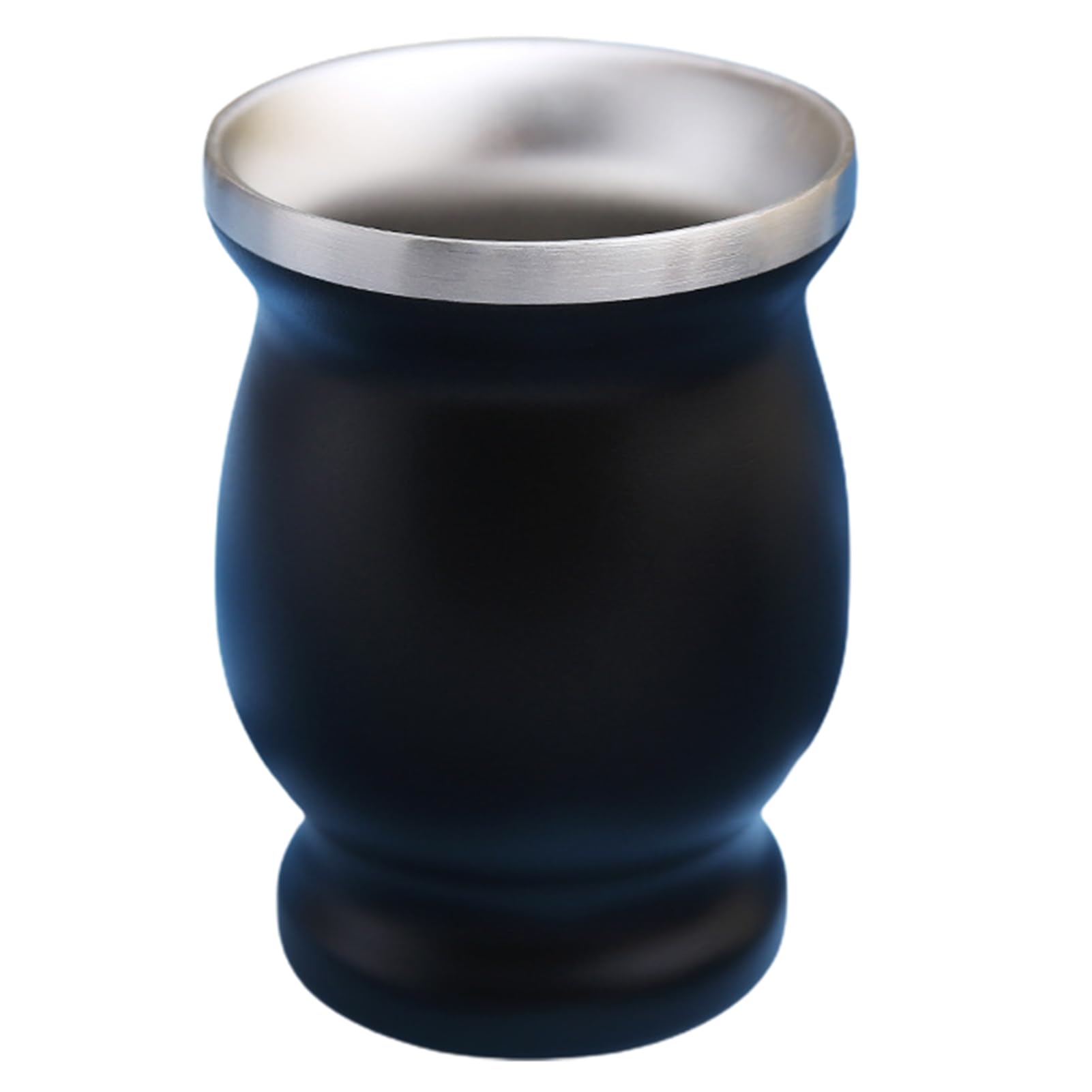 SANWOOD 8oz Thermal Cup, Stylish Gourd Shaped Stainless Steel Vacuum Insulated Cup, Easy to Clean, Portable Travel Cup for Home, Office, Outdoor (Black)