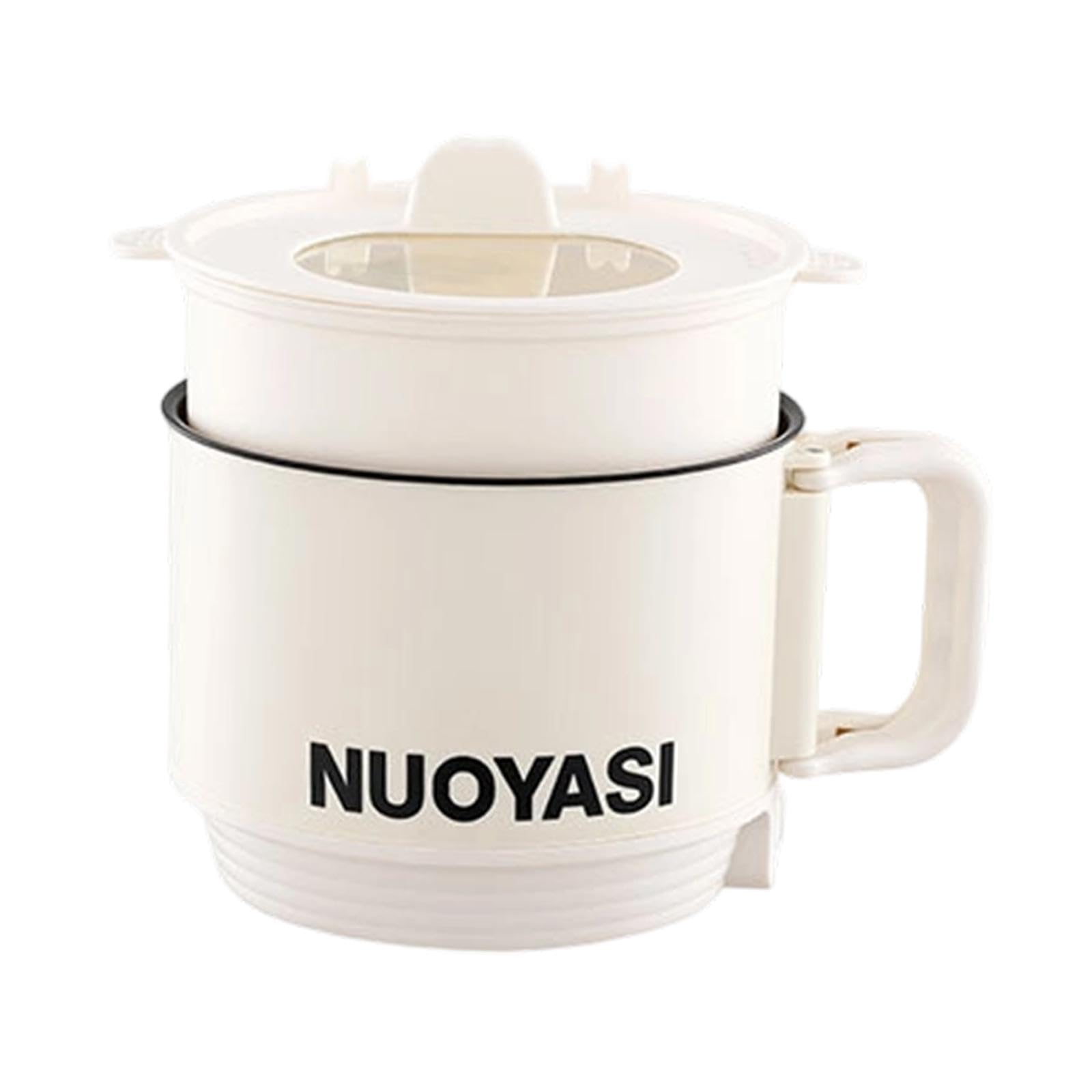 Mini Electric Hot Pot with Steaming Basket Glass Lid with Two Power Lazy Pot White|Home & Garden| Kitchen Dining & Bar| Small Kitchen Appliances| Cookers & Steamers-image-33