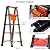 xixi-home Telescoping Ladder Aluminum Extension Ladder with Non-Slip Feet,Free to Move Telescopic Step Ladders Portable Lightweight Collapsible Ladder for Home,Work?Carbon Steel-6.5FT?