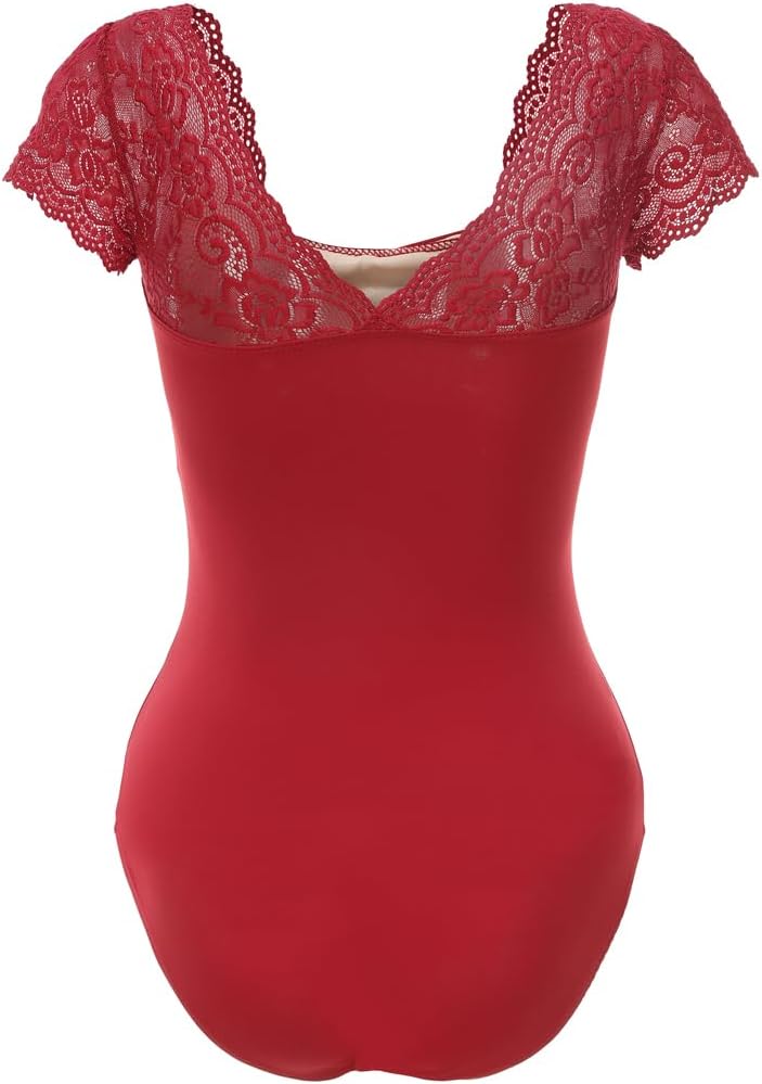 Women's Short Sleeve Leotards for Ballet Dance Adult Ballerina Dance Costume image 2