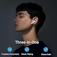 Vista 3 de Timekettle M3 Auriculares de traducción de idiomas 3 en 1, 43 idiomas y 96 acentos, traductor offline, sin suscripción, para explorar la vida