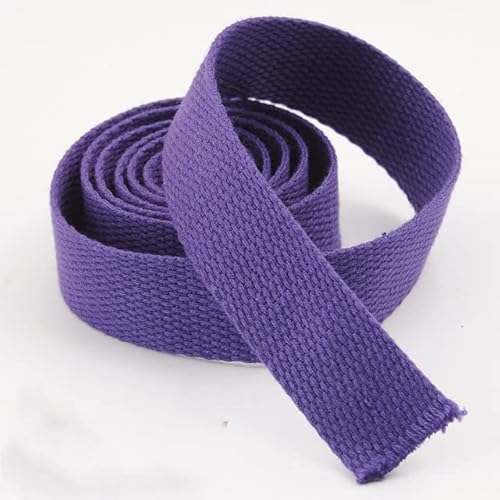 WENYAGUO Polyester Cotton Webbing Strap, Webbing Strap Multicolor 25mm x 5m for DIY Sewing Crafts(Purple)