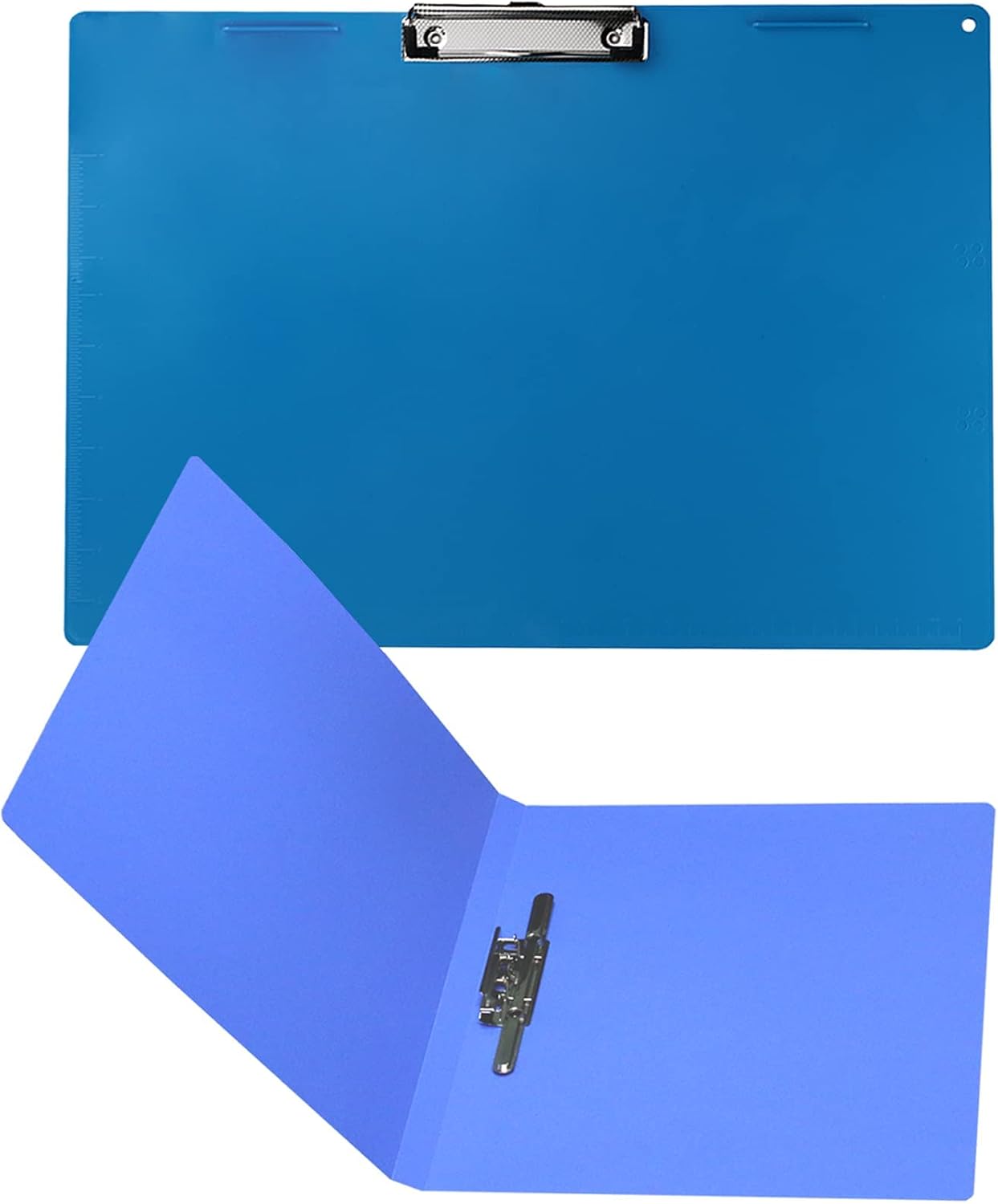 11x17 Punchless Binder and 11x17 Clipboard Plastic Landscape Low Profile Clip Blue