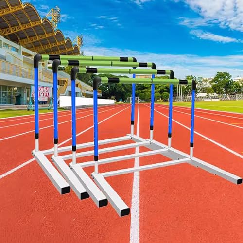 HDYZJQ Adjustable Plyometric Hurdles/Metalized Foam Hurdles 4pcs, Portable Speed and Agility Training Equipment, Professional Track & Field Hurdles for Athlete Trainer