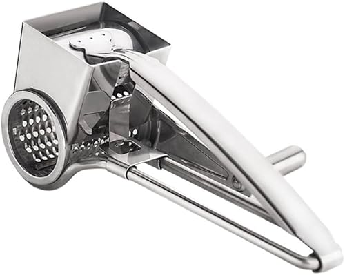 Rallador de queso giratorio de acero inoxidable - giratorio y de mano - Chocolate de manivela a mano