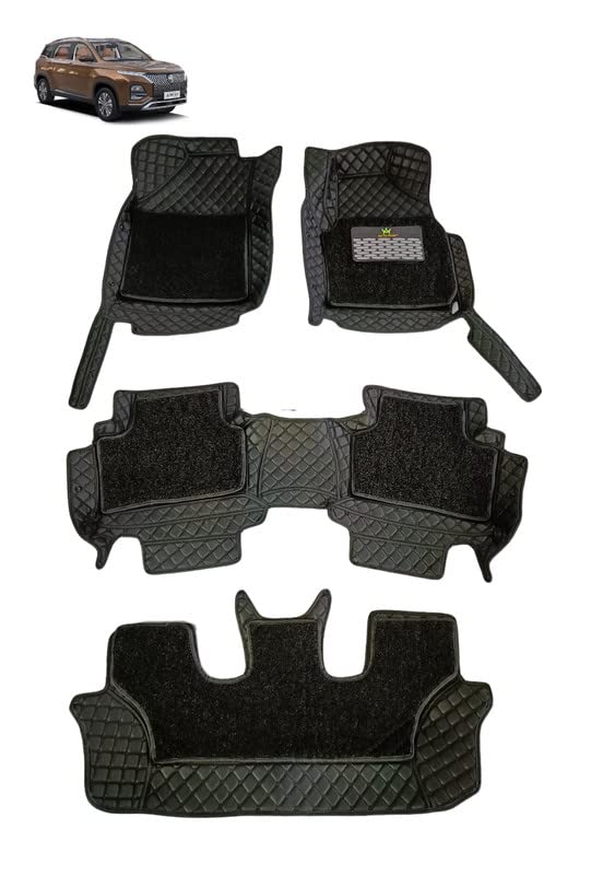AUTO MINE 7D Luxury Car Foot Mat MG Hector Plus 7Layer Protection
