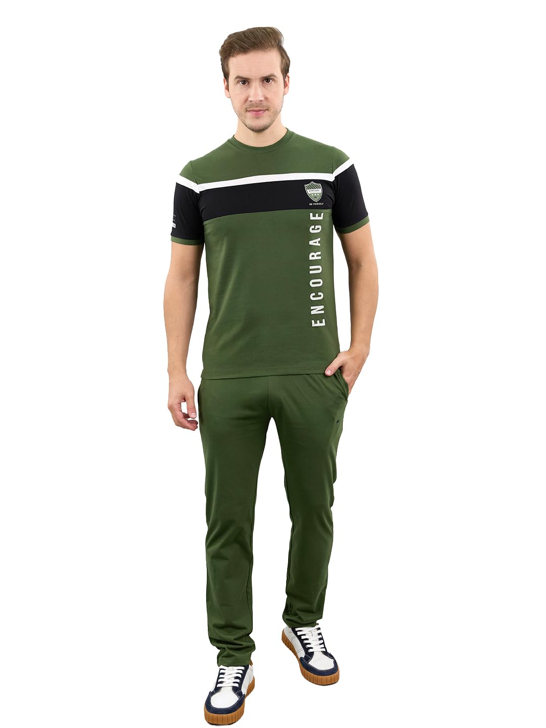 Mens Regular Fit Solid Round Neck Half Sleeve Summer Lower Set | Men’s Half Sleeve Round Neck Pajama Set | Typography Print Cotton Nightwear Co-Ord Set (Pack of 1)