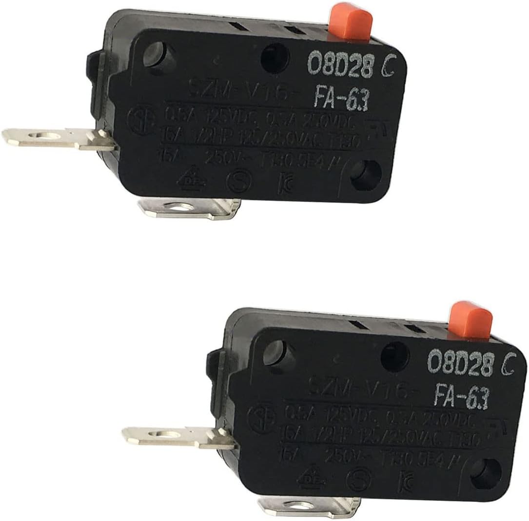 LONYE 3B73362F SZM-V16-FA-63 Microwave Door Switch Fit for LG GE Samsung Microwave Oven WB24X10047 SZM-V16-FD-63 PS3522738 (Normally Open)(Pack of 2)