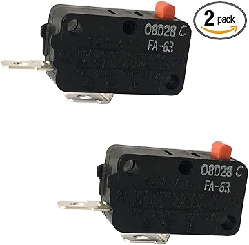 LONYE 3B73362F SZM-V16-FA-63 Microwave Door Switch Fit for LG GE Samsung Microwave Oven WB24X10047 SZM-V16-FD-63 PS3522738 Normally OpenPack of 2