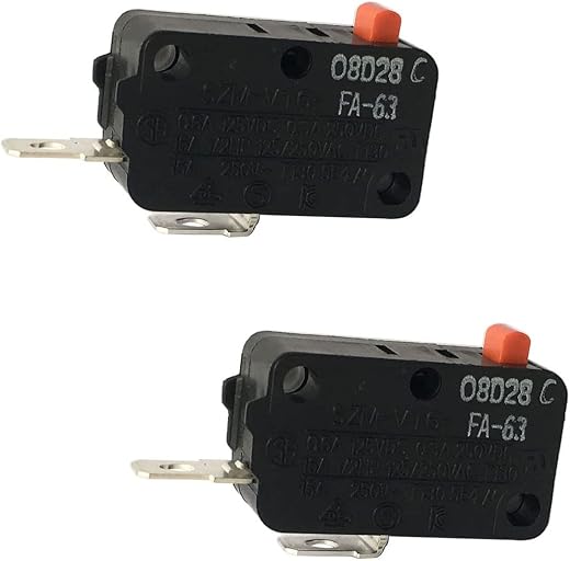 LONYE 3B73362F SZM-V16-FA-63 Microwave Door Switch Fit for LG GE Samsung Microwave Oven WB24X10047 SZM-V16-FD-63 PS3522738 (Normally Open)(Pack of 2)