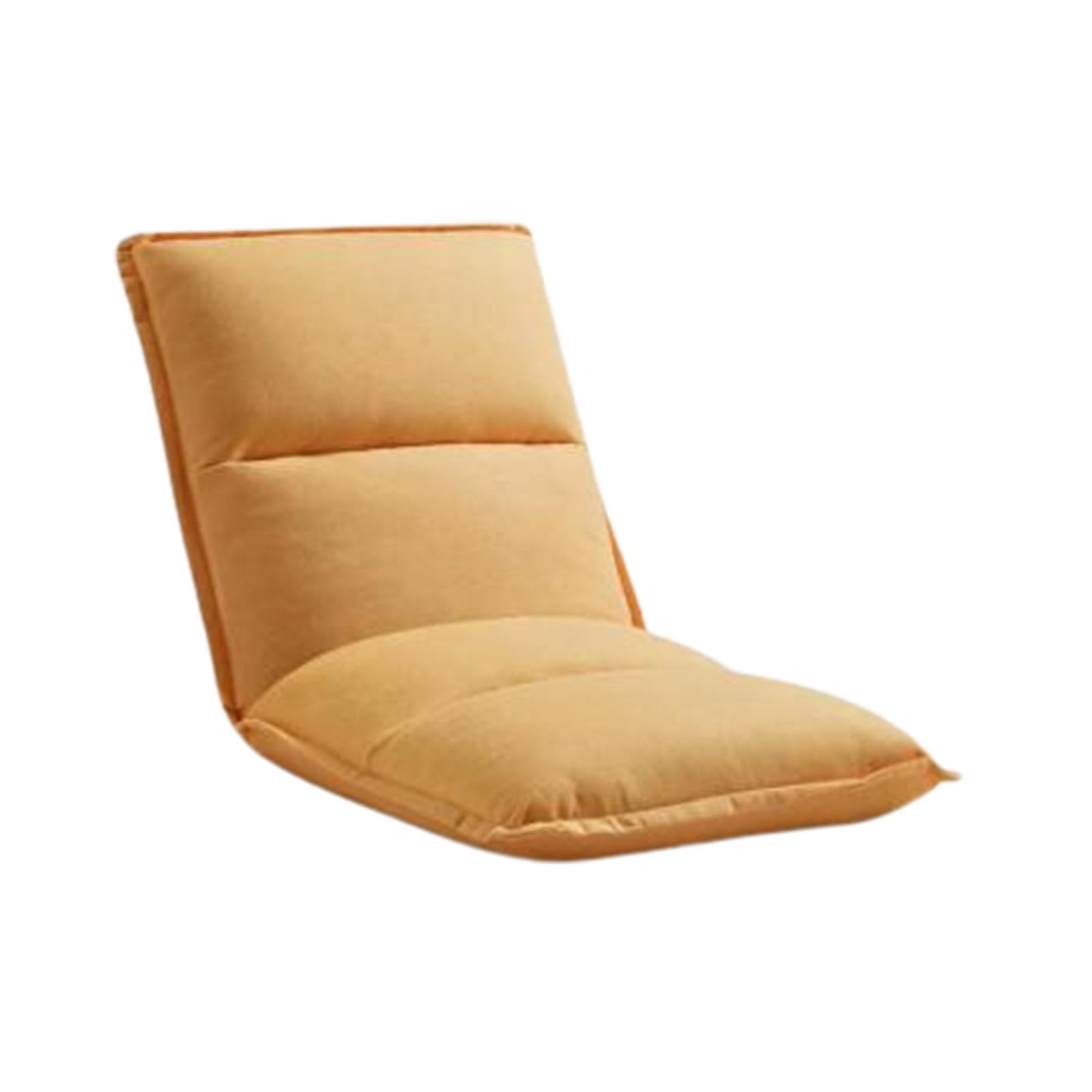 Szezlong kryty, pojedyncza sofa, bawełniane i lniane krzesło podłogowe z podparciem pleców dmuchana sofa balkon rozkładany fotel sofa wypoczynkowa (Yellow 100 * 51cm)