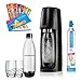 Price comparison product image Soda Stream Easy Promo Pack for fizzing up Tap Water Without having to carry it in. 1 Cylinder, 2x 1 Litre PET Bottles (BPA Free)  2 Glasses and 6 Syrup Samples; Colour: Black