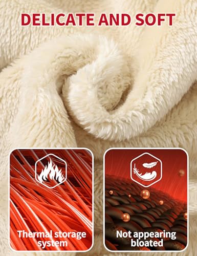 Gihuo Unisex Boy's Girls Winter Warm Sherpa Lined Zip Up Sweatshirt Fleece Jacket Kid's Hoodie Outerwear2