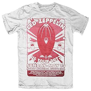 Rock Off LED Zeppelin Mobile Municipal Officiel T-Shirt Hommes Unisexe - Les Beatles, Paul McCartney, John Lennon, RIngo Starr, George Harrison