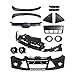 Focus Front Bumper Cover & Front Grille Fog Lights Assembly Replacement For 2012 2013 2014 Ford Focus Ambiente,SE Plus,S,Titanium,Trend,SE Plus,Electric Hatchback Sedan