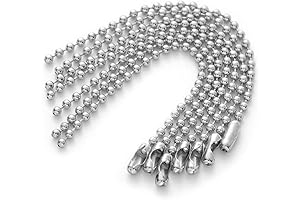 VIUJUH 100mm 4" Bead Chain Keychain Rings with Metal Clasp
