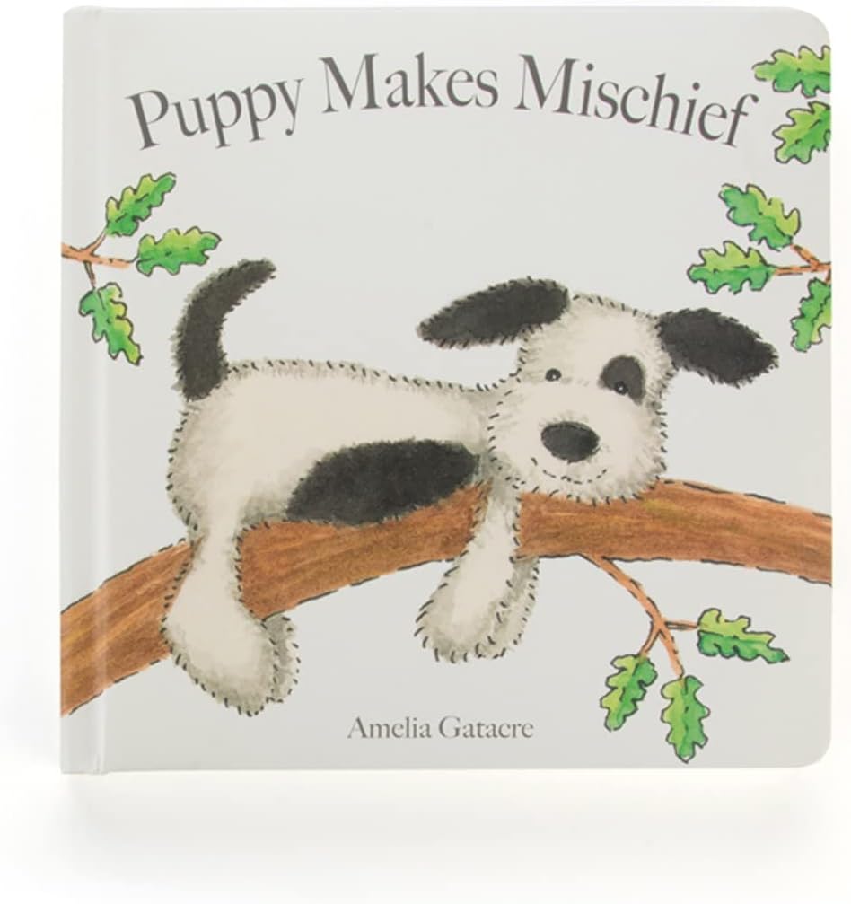 Puppy Makes Mischief: A Baby Board Book by Jellycat | Children's Book | Baby Gift