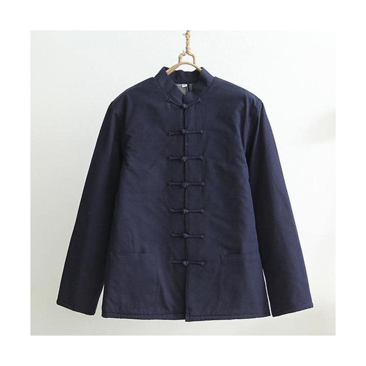 Giacca Imbottita in Cotone 100% da Uomo Morbido Abiti Tradizionali Cinesi Cappotto Abito Han Kung Fu Tai Chi Uniforme Giacca Spessa Maschile Inverno