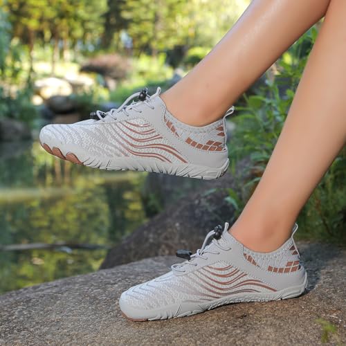 Image of Hike Barefoot Shoes for Women Men, Pro Barefoot Shoe with Wide Toe Box for Hiking, Walking, Swimming, Non-Slip Breathable Lightweight Water Shoes Unisex