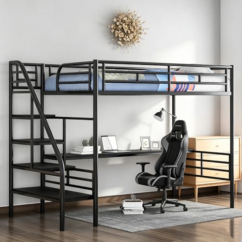 Bellemave Twin Loft Bed With Desk