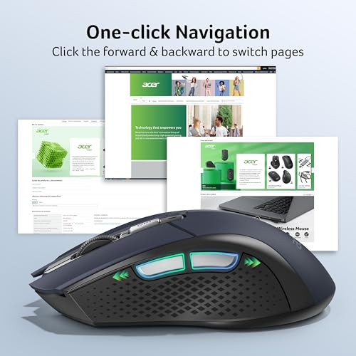 acer 2.4GHz 4000 DPI Wireless Mouse (Black) - image 7