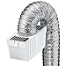 Deflecto Dryer Lint Trap Kit, Indoor Venting with Supurr-Flex Flexible Metallic Duct, Includes Clamps (LTF)