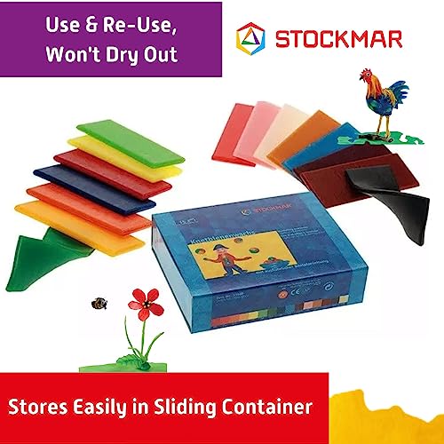 Stockmar Natural Modeling Beeswax - Set Of 15 Colors In Box #TOP3
