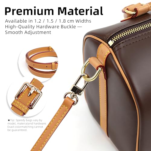 Image of DGAZ Vachetta Leather Adjustable Crossbody Strap for Speedy Bag with Gift Box, Handmade Shoulder Strap