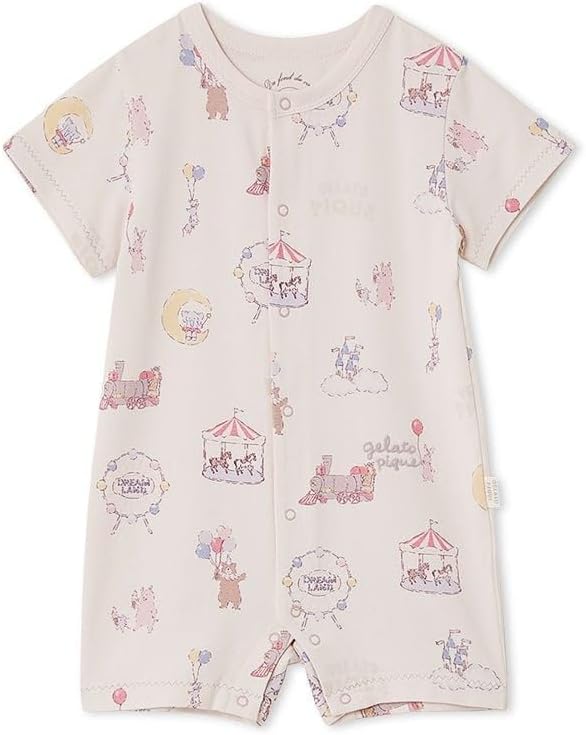 Amazon.co.jp: [ジェラート ピケ] BABY半袖ロンパース PBCO259086 ユニ