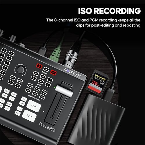 Image of Osee GoStream Duet 8 ISO Live Streaming Video Switcher, 4 HDMI & 4 SDI | 4K In / 1080p Out, SRT /RTMP /NDI HX, Dual XLR Audio, Triple Streaming & Multi-view, for Corporate AV, Education & Live Events