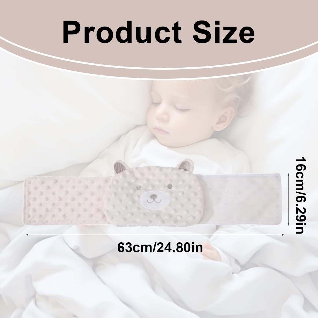 Cinturón de Calor Anticólicos para Bebé con Bolsa de Semillas, Aliviador de Gases y Cólicos, Ajustable para Recién Nacidos y Lactantes (Beige, Diseño Cerdito)