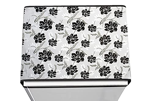 Image of Stylista Refridgerator top Cover Suitable for Samsung RR21C2F25HT /HL, 189 Liter Fridge, Dimension (WXD) 71x109 CM, IndianFloral Pattern Grey