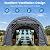 Bezseller 12x24 FT Heavy Duty Carport Canopy, All-Steel Portable Garage Tent with Round Style Roof, Outdoor Storage Shelter Shed for Cars, Trucks, Boats and Gear, Gray