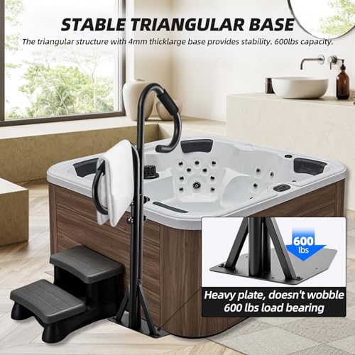BarANDa para jacuzzi ajustable 48-57 pulgadas negro miniatura 5