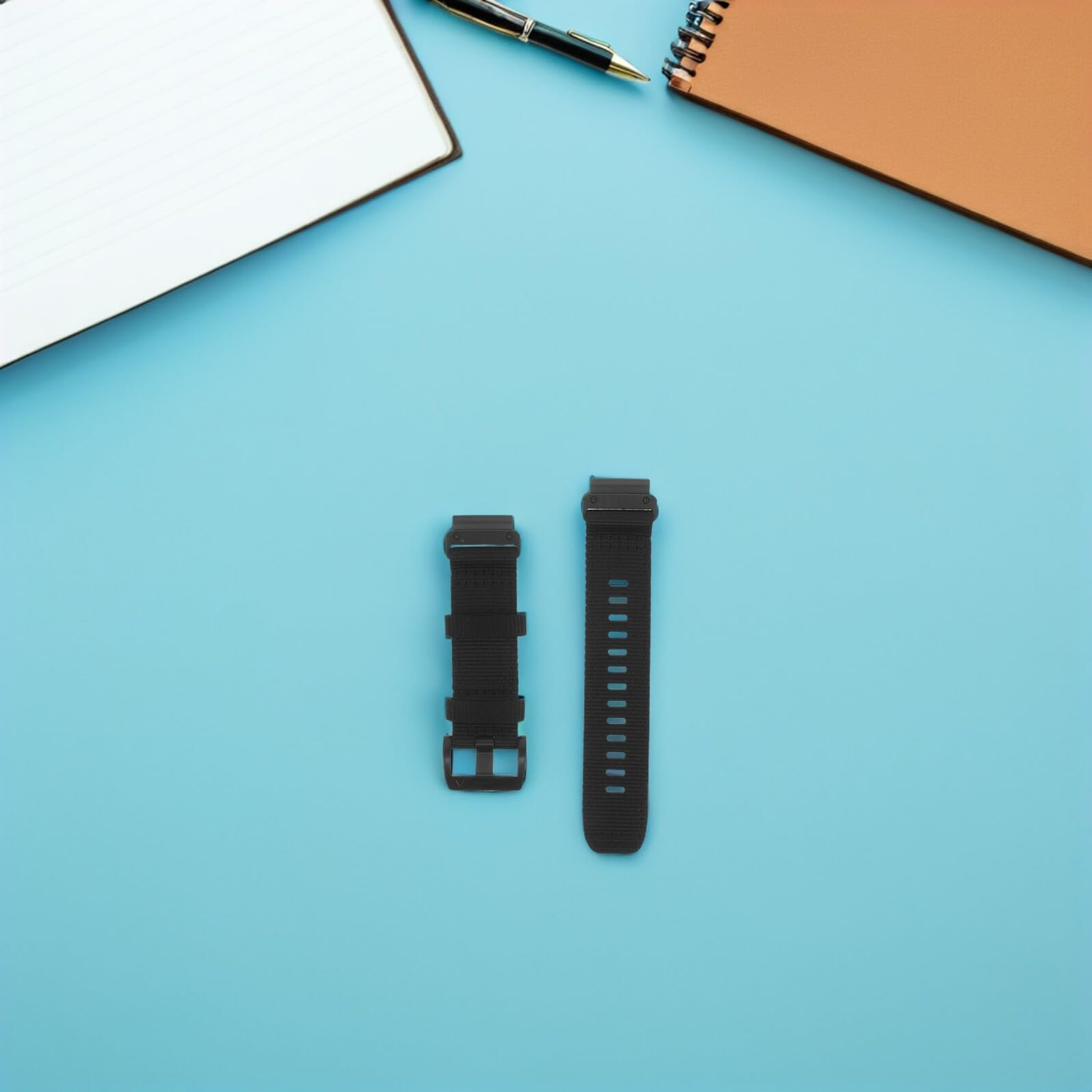 Cinturino in Nylon a Sgancio Rapido 20Mm Nero per Orologio Cinturino Leggero Uomo e Donna Ricambio Versatile per Uso Quotidiano e Sportivo
