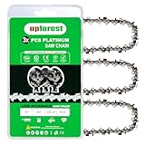 UPFOREST 14 Inch Chainsaw Chain 3-Pack S50, 3/8" LP Pitch - .050" Gauge - 50 Drive Links Compatible Stihl MS170 MS180,Remington(91YNS50X3)
