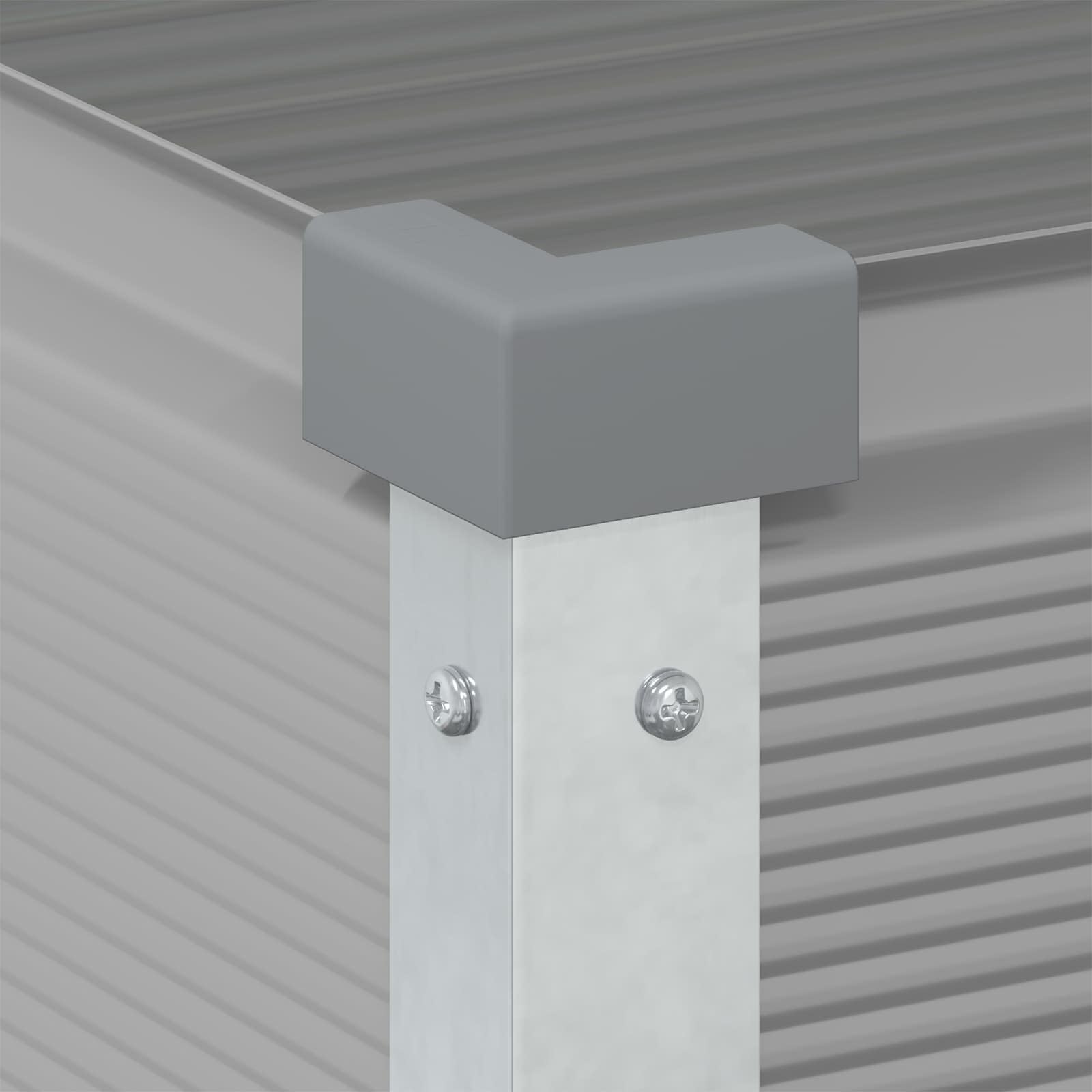 Pflanzkübel Hellgrau aus verzinktem Stahl 100 x 45 x 90 cm, frostfest und robust, ideal für Garten, Terrasse, Balkon und Indoor, mit Drainage und Bewässerung für optimale Pflanzenpflege