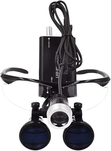 3,5-fache Lupe mit 3 W Scheinwerfer, 420 mm Zahnlupe, Fernglaslupe, Zahnlupe mit Aluminiumbox