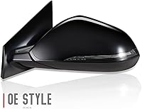 Vista 3 de DNA Motoring OEM-MR-HY1320239 Heated Powered Left Driver Side Door View Mirror W/Blind Spot Detection & Turn Signal Compatible with 2018-2019 Sonata