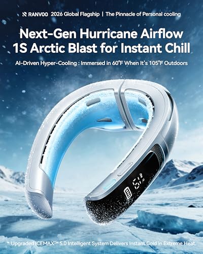 Image of AICE LITE MAX 2026 AI Neck Air Conditioner, Real AC Neck Fan Cooling Silver