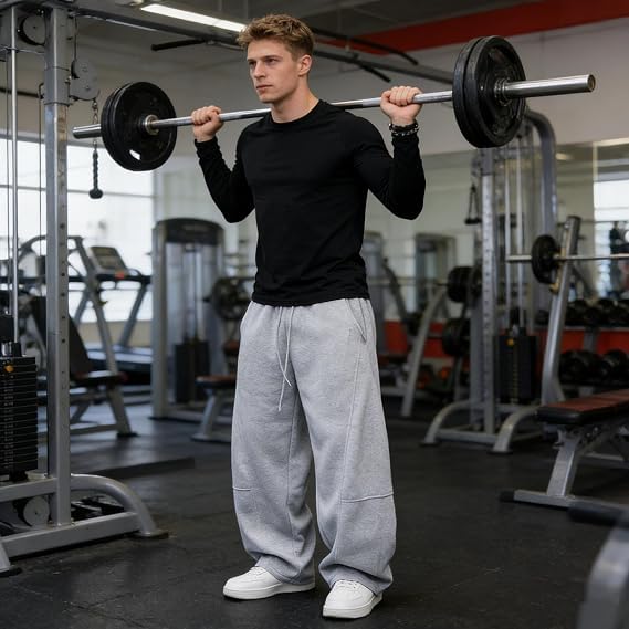 Image of Mens Baggy Sweatpants Casual Wide Leg Pants
