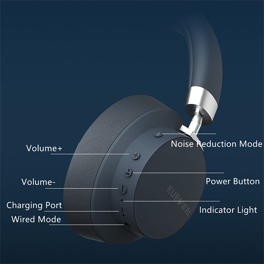 Cuffie Wireless Ad ANC ANC ANC ANC Rettile Attivo, Cuffie Bluetooth su Orecchio, Tazze per Orecchie in Schiuma di Memoria, per Viaggi, Home Office