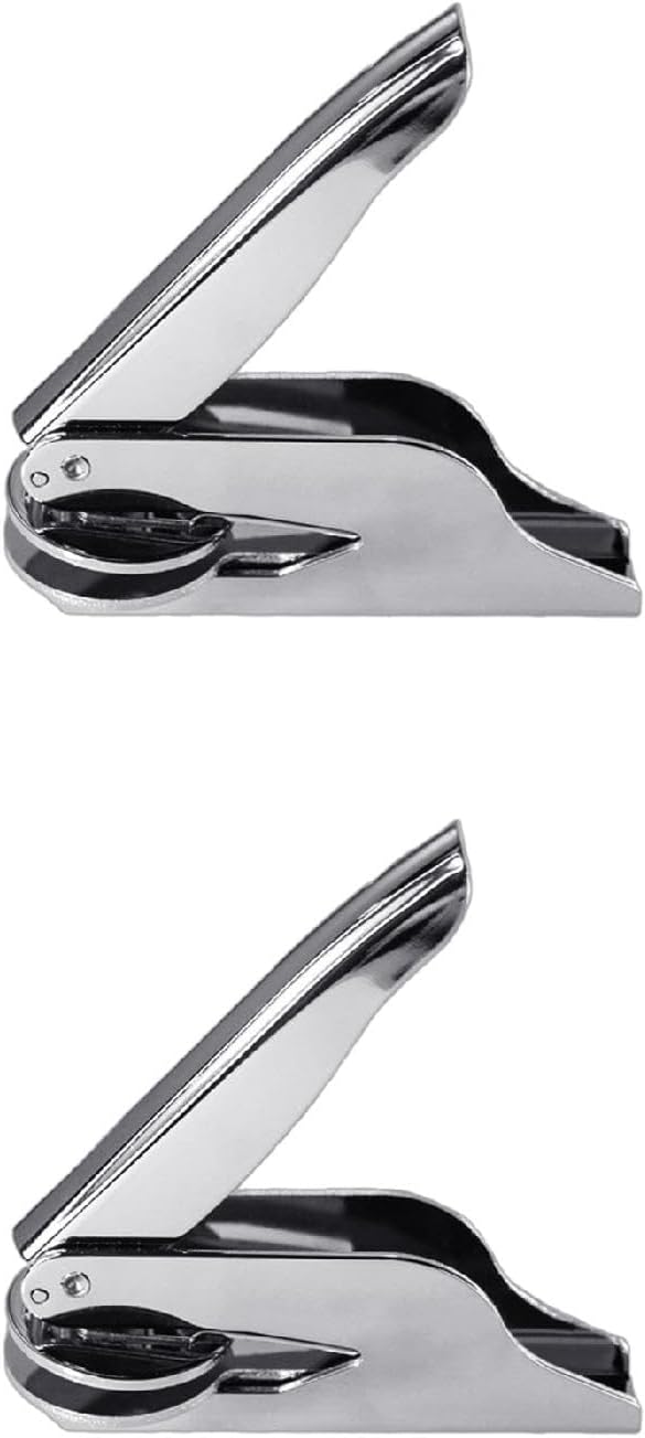 BEIYINAI Hand-Held Picture Letter Seal Embosser Stamp Stainless Steel Porable Easy To Operate For Kids Adults Lover Gift Embosser Seal Stamp Hand-Held Embossing Stamp Stainless Steel For Books