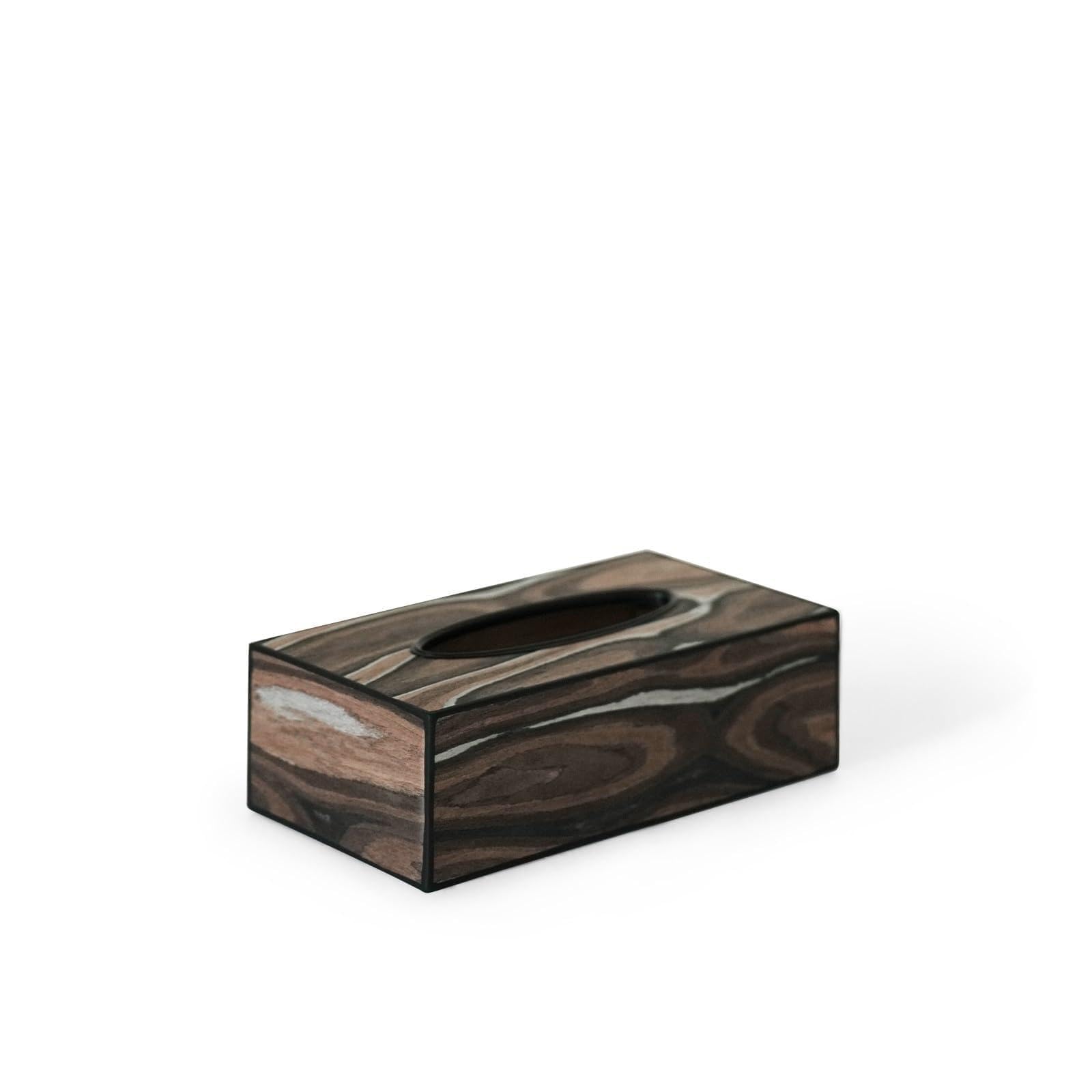 GTHTUHFD Tissue Box Cover Wooden Texture Tissue Box Living Room Restaurant Napkin Box Bedroom Bedside Simple Paper Box Ornaments Desk Storage Organizer,B