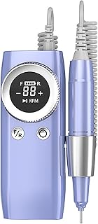 SH-RuiDu Kits de manicure e pedicure elétrica, profissional recarregável, 45000 RPM, máquina elétrica portátil de broca de unhas, ferramenta de manicure e pedicure para manicure e arte em unhas para uso doméstico