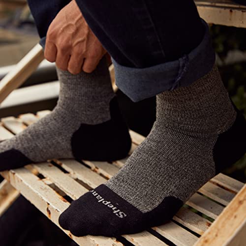 Shepland Crew Height - Micro Light Sock Black Xx-Large #TOP4