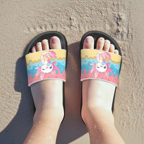 Image of Boy & Girls Slide Sandals Kids Shower Shoes Non Slip Summer Slippers Beach Sandals