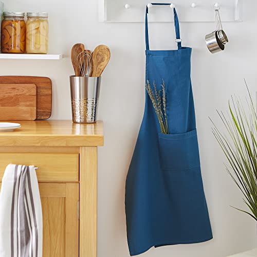 DII Verstellbare Hals- und Taillenbänder mit Vordertasche, 81,3 x 71,1 cm, Chino Chef Kollektion, blau – Ansicht 5