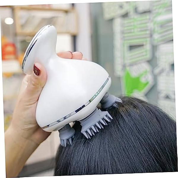 ADOCARN 1 Set Huvudmassager Elektriskt Verktyg Hårmassager Omvårdnad Hår Hårbotten Massager Vibrerande Hårbotten Massager Automatisk Huvudmassager Abs Vit Huvudvård Massage Tillförsel